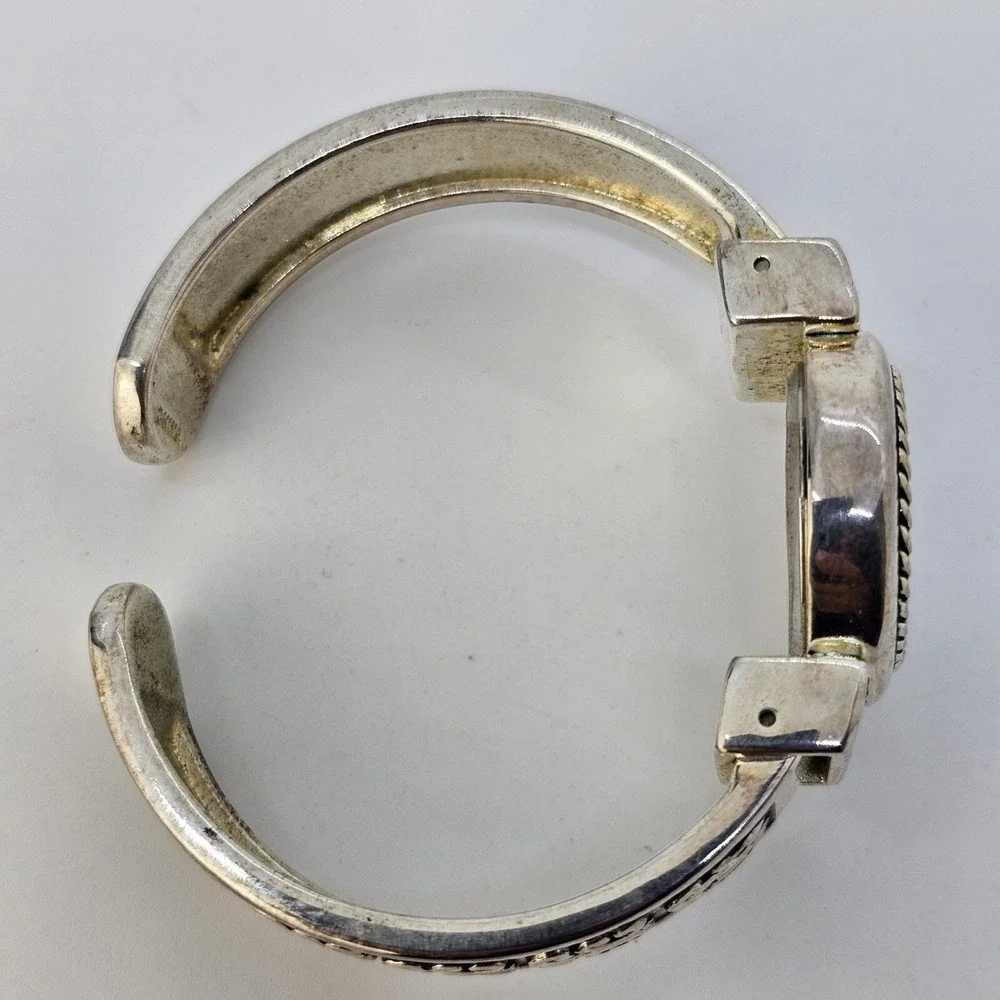 Women's Cuff Bracelet Watch 24MM Gray Dial Black Gray‎ Bracelet 5.5